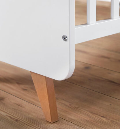 Quax Chambre de bébé 3 pièces (lit + commode + armoire 2 portes) Loft White