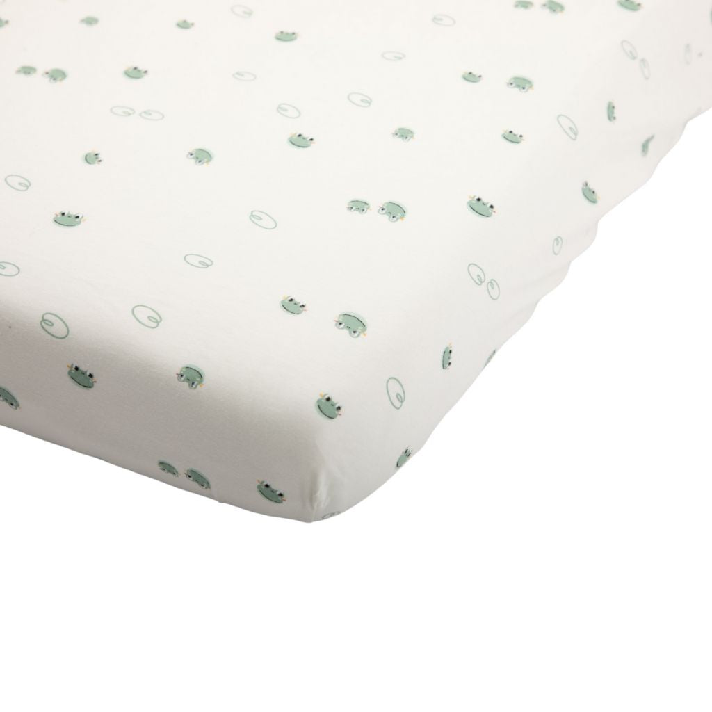 Dreambee Hoeslaken voor wieg Oscar Kikkers 50 x 90 cm - 2 stuks