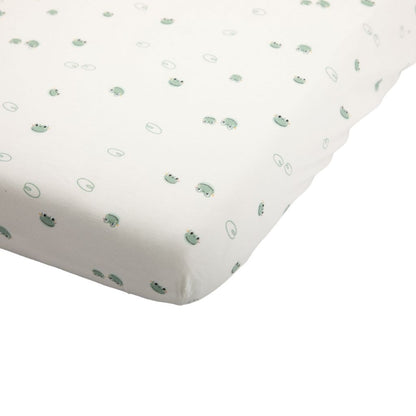 Dreambee Hoeslaken voor wieg Oscar Kikkers 50 x 90 cm - 2 stuks
