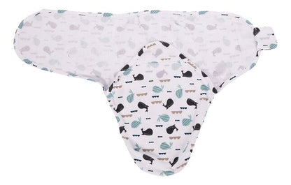 Bo Jungle Inbakerdoek B-Wrap Whale TOG 0,5 Blue 60 cm