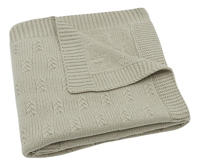 Jollein Couverture pour berceau ou parc Grain Knit Olive Green