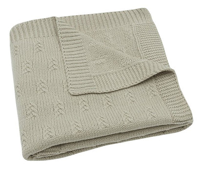 Jollein Couverture pour berceau ou parc Grain Knit Olive Green