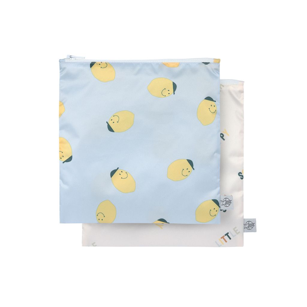 Lässig Sac à snack Happy Fruits Lemon - 2 pièces
