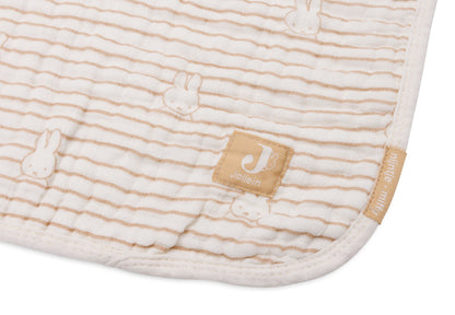 Jollein Couverture pour berceau ou parc Hydrophile Miffy Stripe Biscuit