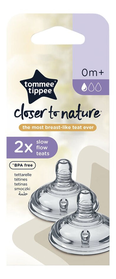 Tommee Tippee Speen Closer to Nature langzame melktoevoer - 2 stuks