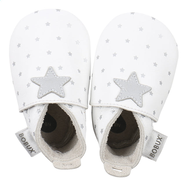 Bobux Chaussons Soft sole Silver Star Print white 0-3 M