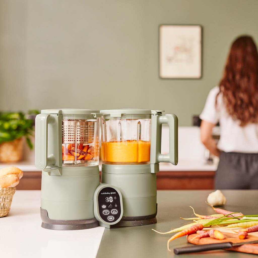 Babymoov Stoomkoker-mixer 4-in-1 Nutribaby Glass Celadon Green