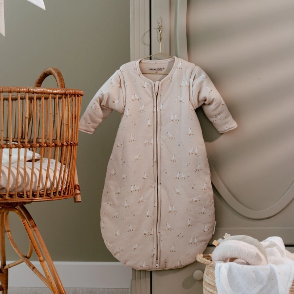 Little Dutch Sac de couchage d'hiver Newborn Naturals Little Goose TOG 2,6 Beige 70 cm