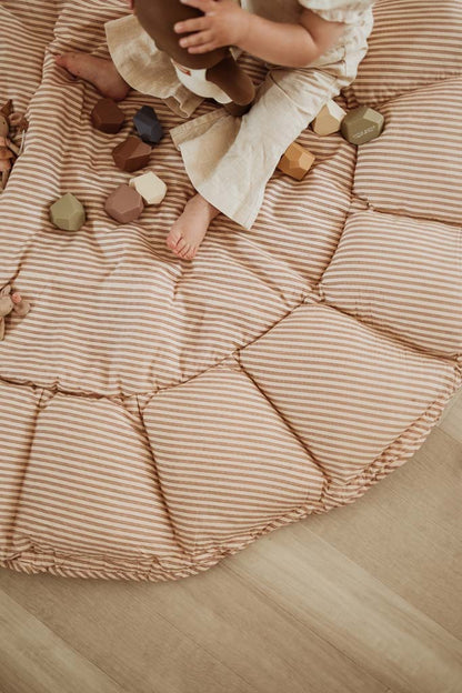Play and Go Coco Stripes brown organic babymat 130 cm