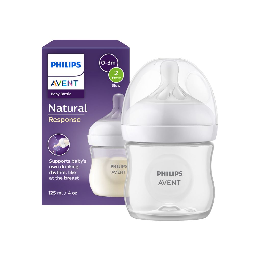 Philips AVENT Zuigfles Natural Response transparant 125 ml - 3 stuks