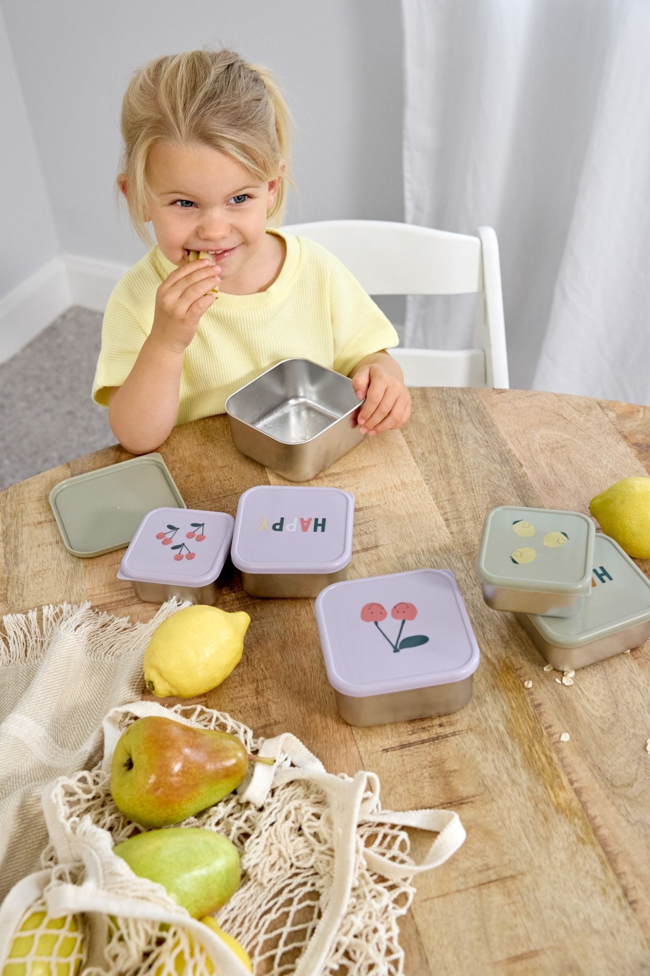 Lässig Snackdoosje Happy Fruits Lemon - 3 stuks