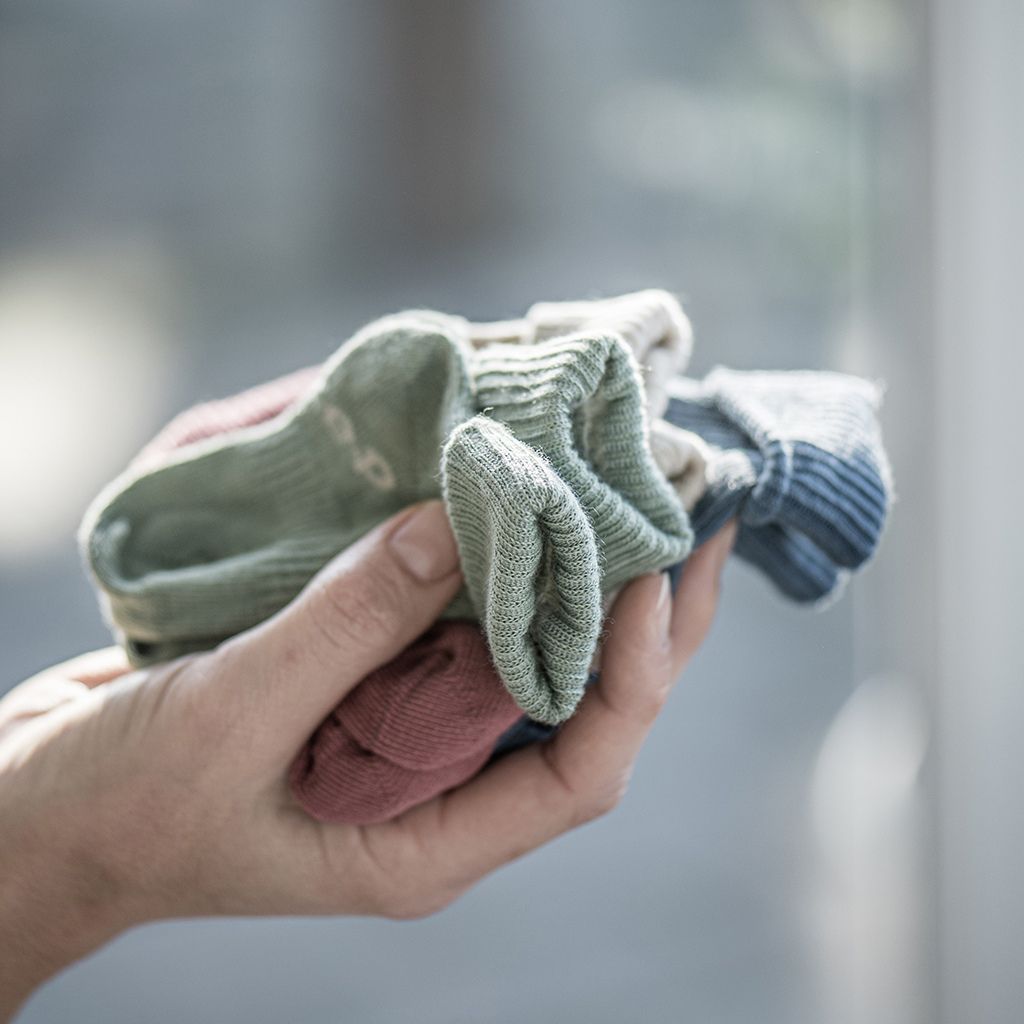 KipKep Blijf sokken 2 paar, m 0-6, calming green, Uniseks