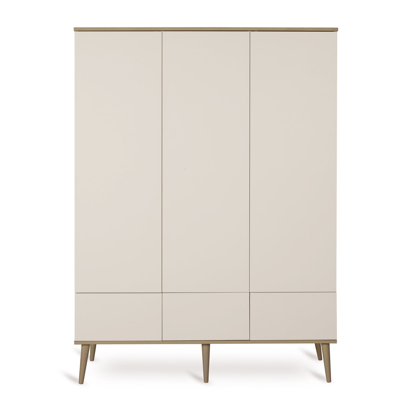 Quax Chambre de bébé 3 pièces (lit L 120 x Lg 60 cm + commode + armoire 3 portes) Flow Clay