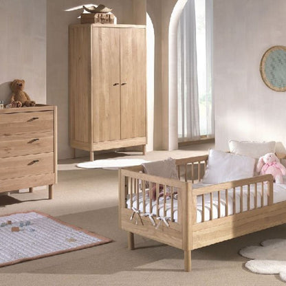 Jaxx 2-delige babykamer (meegroeibed L 140 x B 70 cm + commode) Forrest Eik