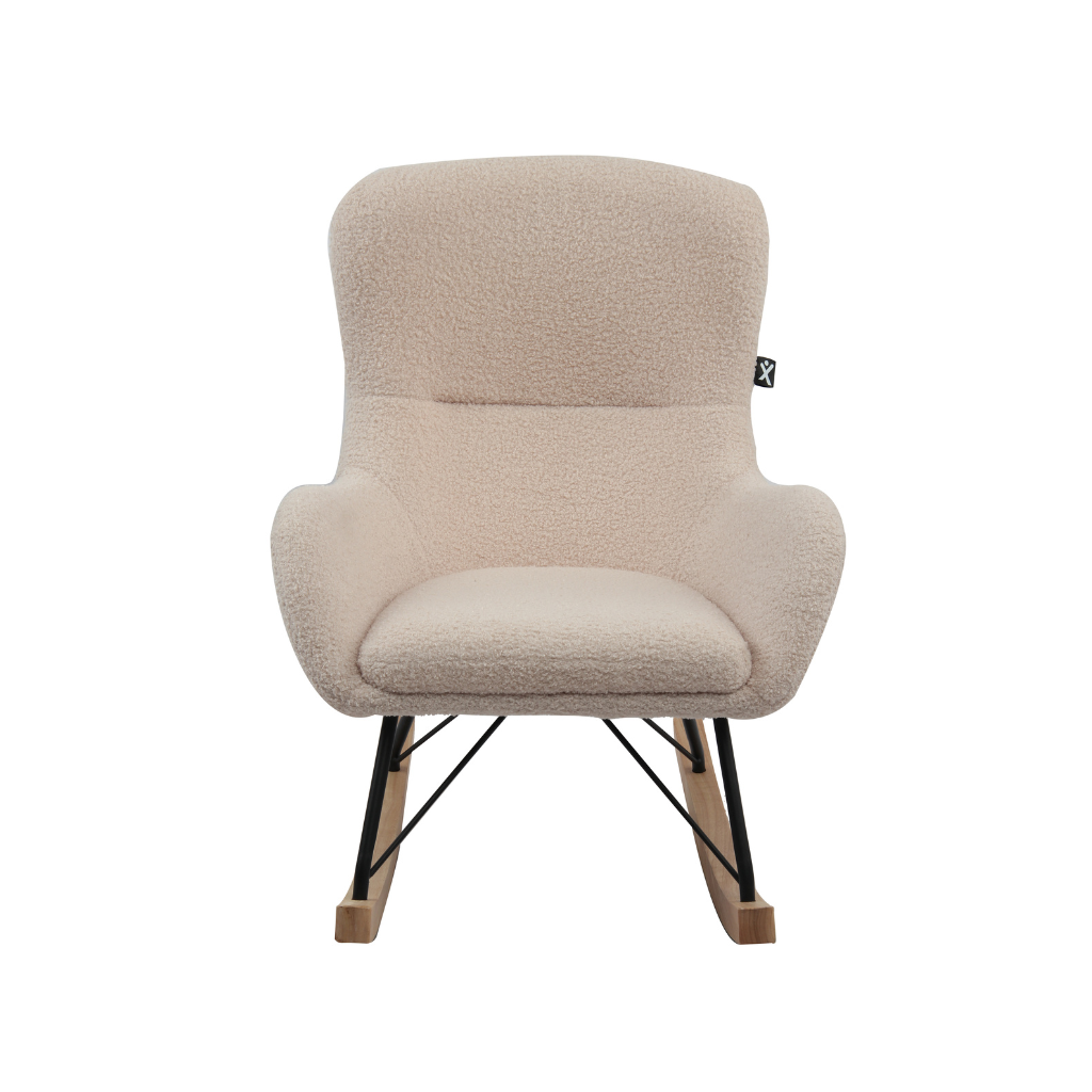 JAXX Schommelstoel Mini Davies Beige Bouclé