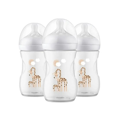 Philips AVENT Biberon Natural Response Girafe transparent 260 ml - 3 pièces
