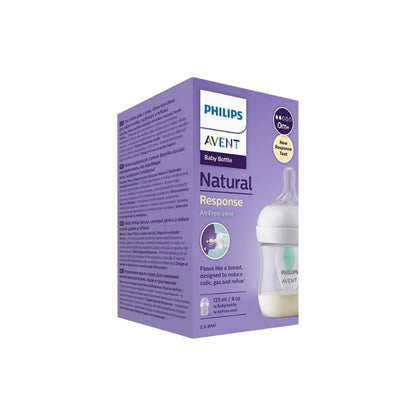 Philips AVENT Zuigfles Natural Response AirFree transparant 125 ml - 3 stuks