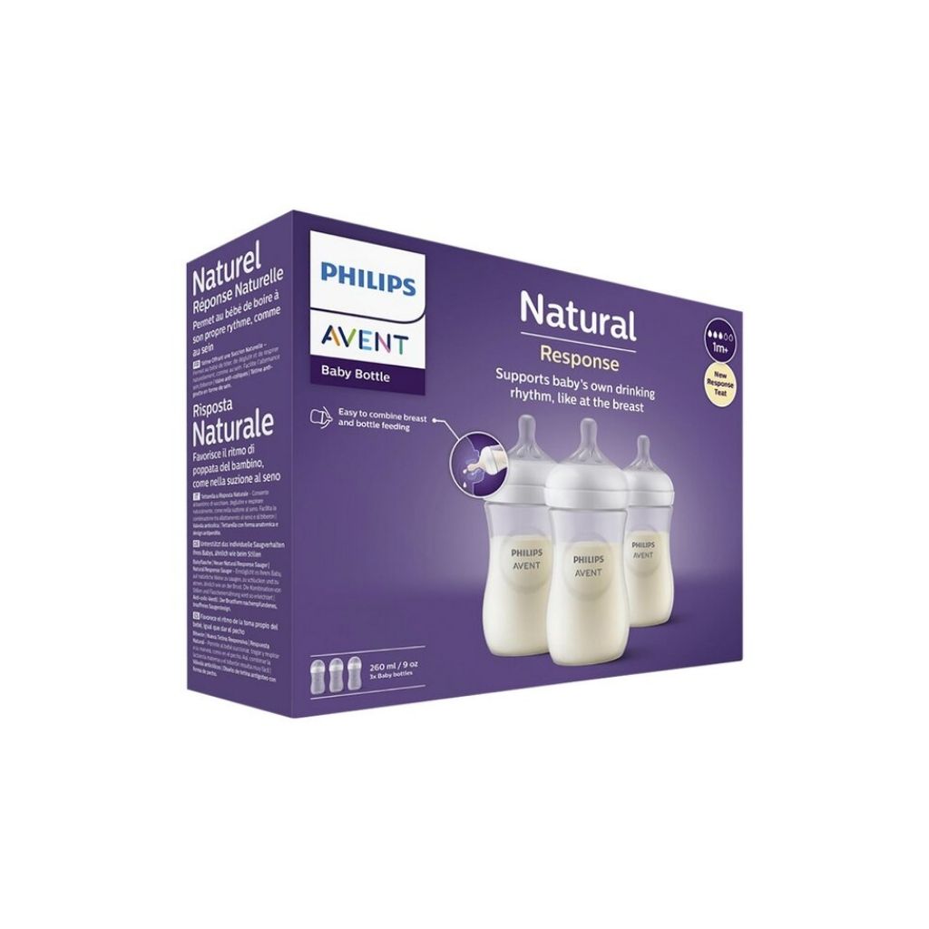 Philips AVENT Biberon Natural Response transparent 260 ml - 3 pièces