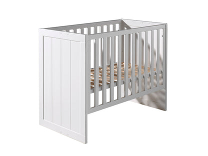 Jaxx Chambre de bébé 3 pièces (lit + commode + armoire 2 portes) Erik blanc