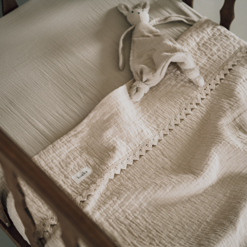 Koeka Deken voor wieg lace Elba 100 x 75 cm