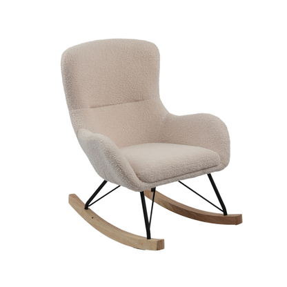 JAXX Schommelstoel Mini Davies Beige Bouclé