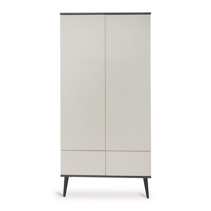 Quax Chambre de bébé 3 pièces (lit évolutif + commode avec rallonge + armoire 2 portes) Loft Clay