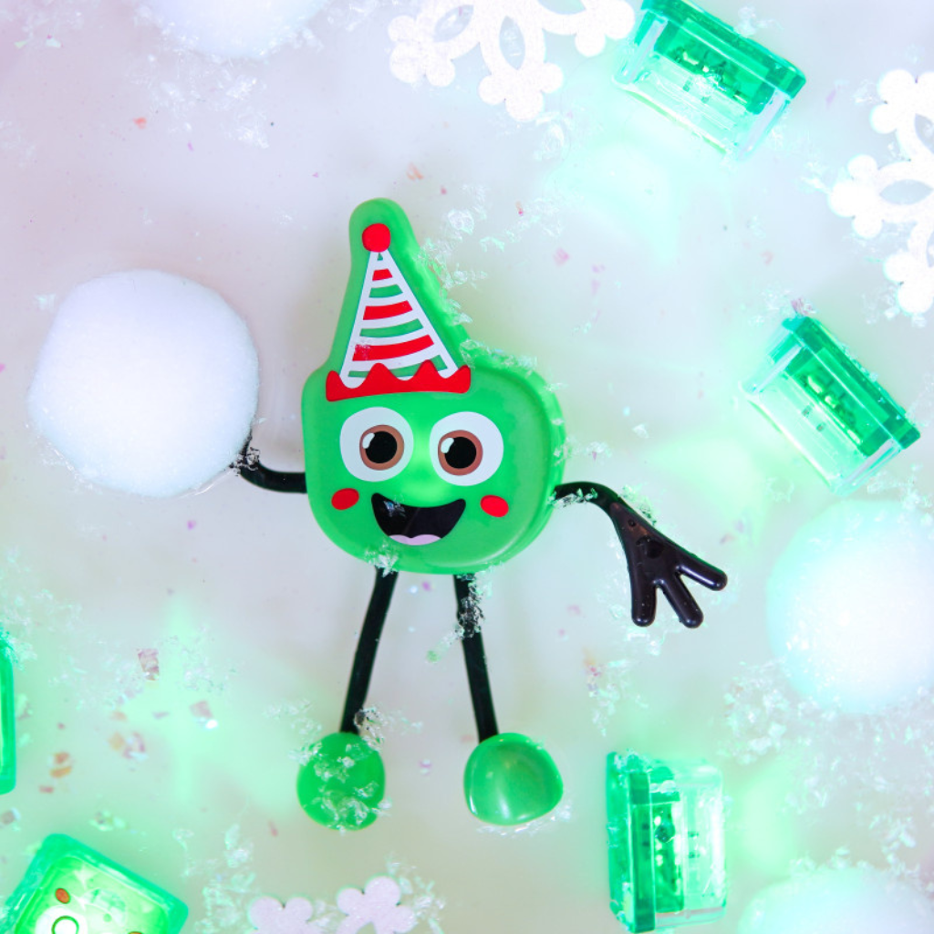 Glo Pals Jouet de bain Light up cubes de Noël - 4 pièces