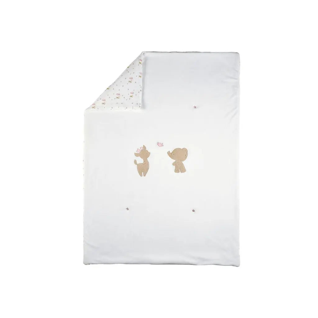 Nattou Couverture pour lit en velours FanFan 100 x 135 cm blanc 