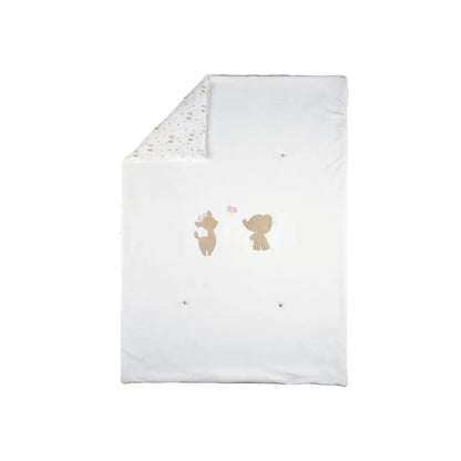 Nattou Couverture pour lit en velours FanFan 100 x 135 cm blanc 