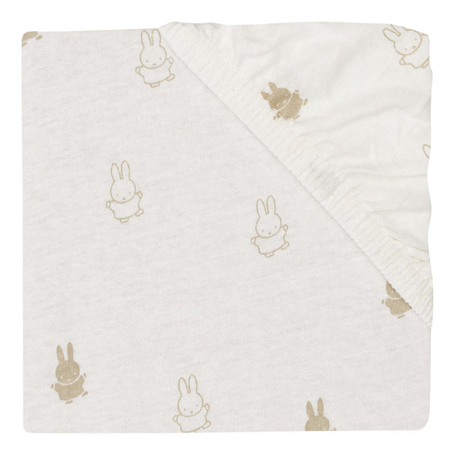 Jollein Hoeslaken voor bed Nijntje  Nougat B 60 x L 120 cm