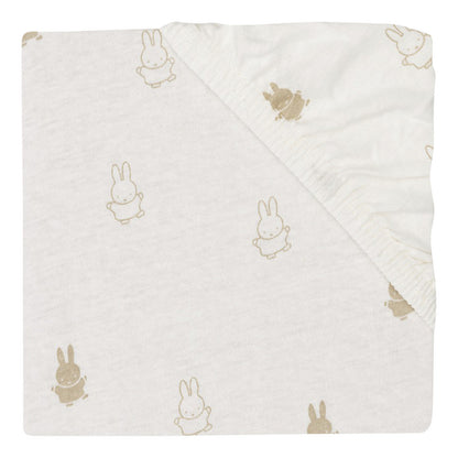Jollein Hoeslaken voor bed Nijntje  Nougat B 60 x L 120 cm