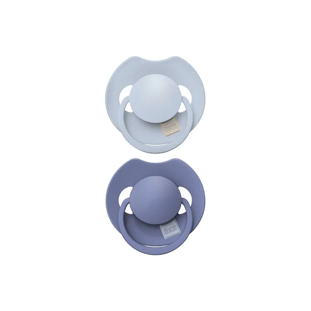 Difrax Sucette 6-18 mois LOVI Dynamic Prime Baby blue/Blue - 2 pièces