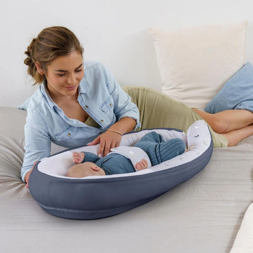 doomoo Babynestje Cocoon Blue Grey Moon