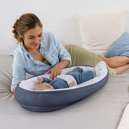 doomoo Nid de bébé Cocoon Blue Grey Moon