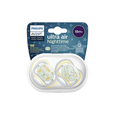 Philips AVENT Sucette + 18 mois Ultra Air Night - 2 pièces