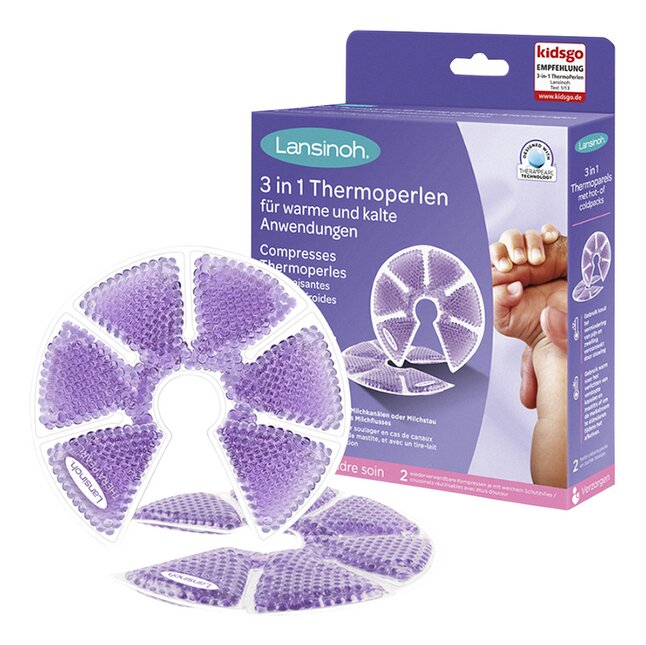 Lansinoh Compresses apaisantes 3 en 1 Thermoperles - 2 pièces