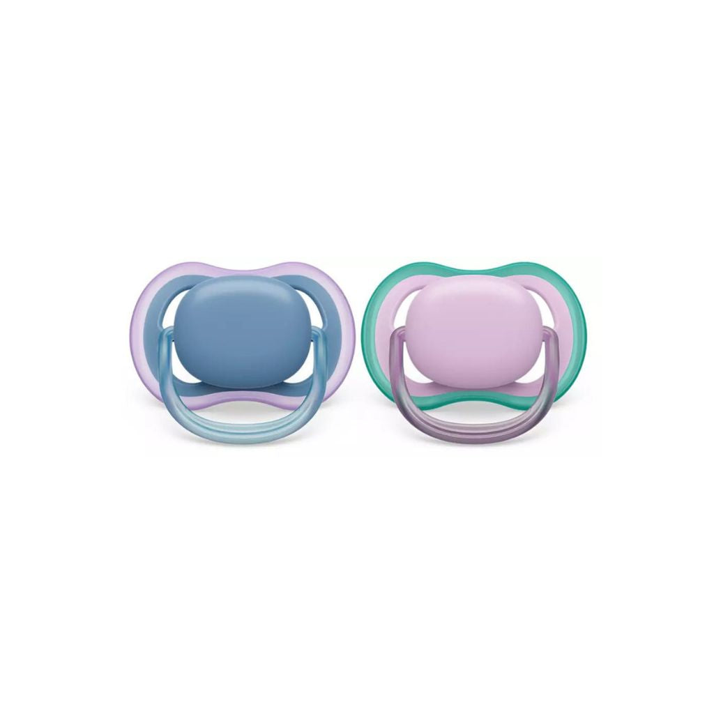 Philips AVENT Sucette + 6 mois Ultra Air lilas, bleu - 2 pièces