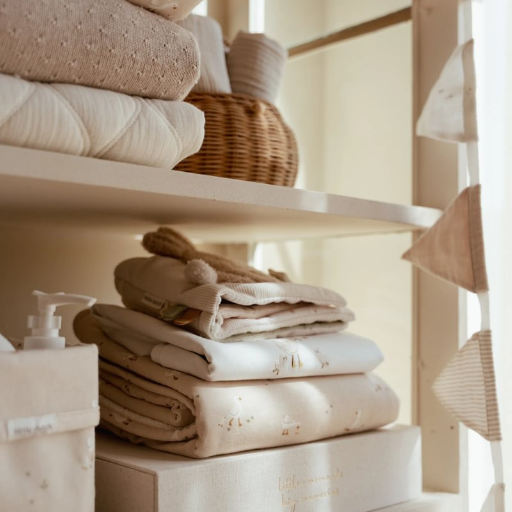 Little Dutch Couverture pour lit Little Goose beige 110 x 140 cm