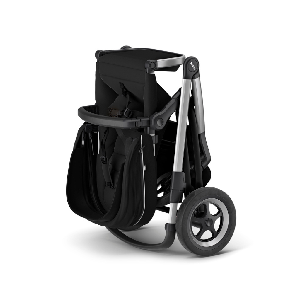 Thule Wandelwagen Sleek + draagmand Midnight Black