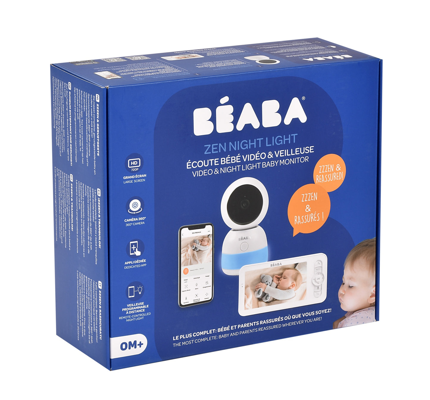 Béaba Babyphone avec caméra Zen Night Light blanc