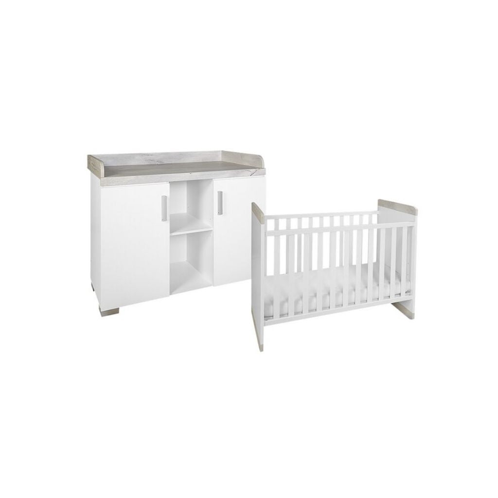 Transland 2-delige babykamer (meegroeibed + commode) Alisa