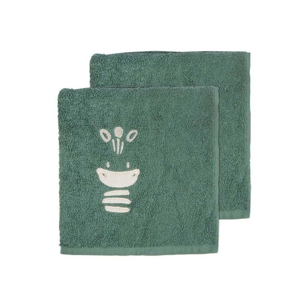 Dreambee Handdoek Flo groen B 50 x L 100 cm - 2 stuks