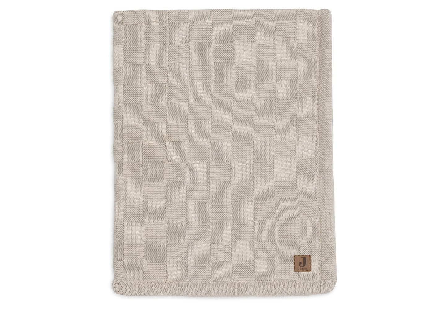 Jollein Deken voor wieg Box Knit Warm Sand/Velvet 75 x 100 cm