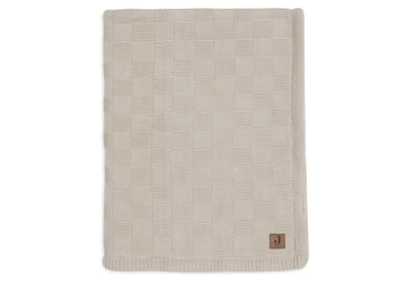 Jollein Deken voor wieg Box Knit Warm Sand/Velvet 75 x 100 cm