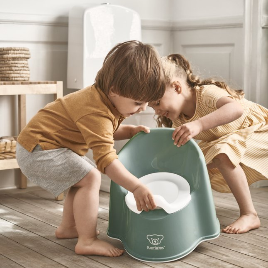 BabyBjörn Petit pot vert foncé/blanc
