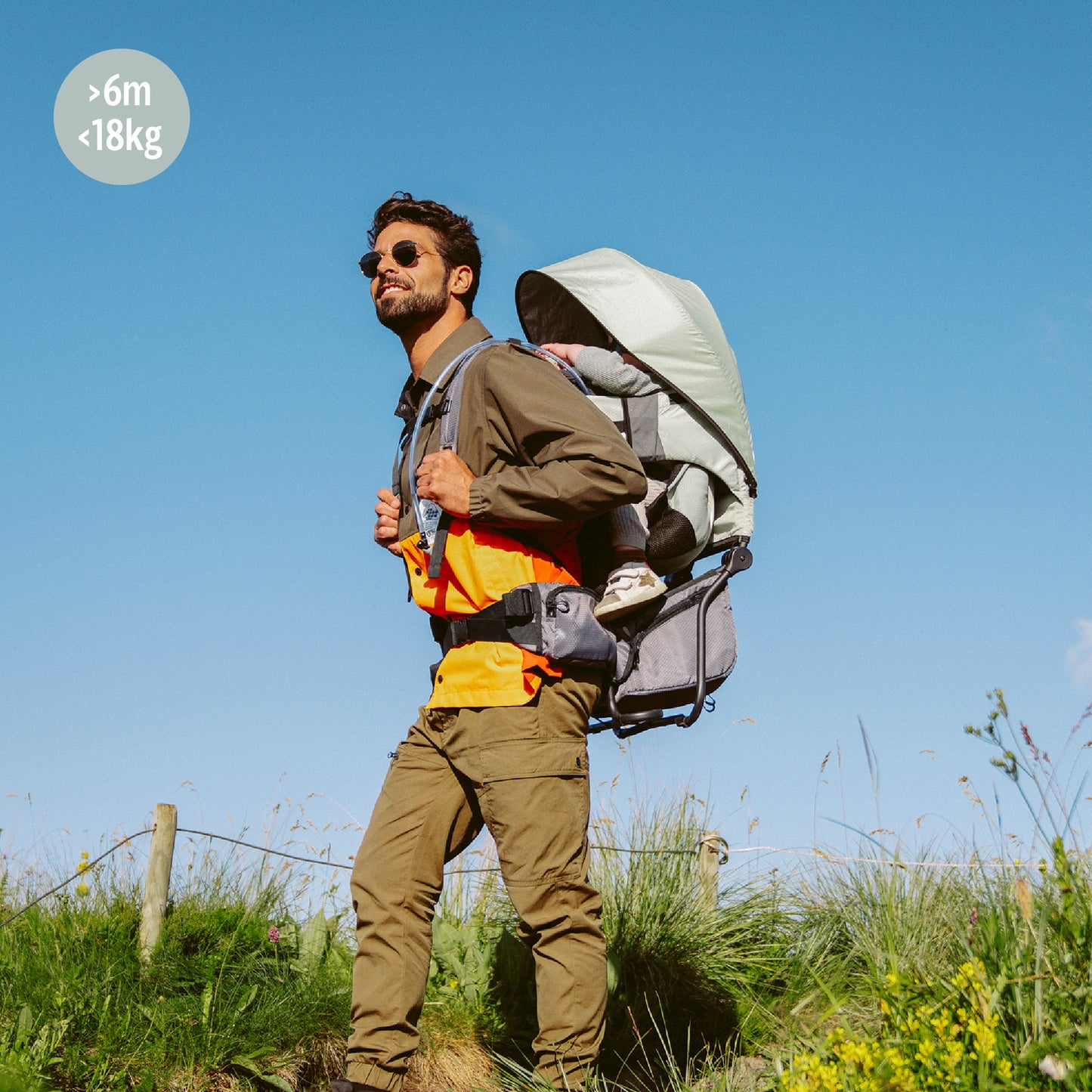 Babymoov Porte-bébé dorsal Moov & Hike vert clair