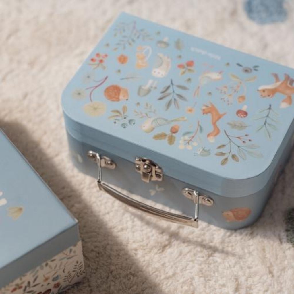Little Dutch Mallette Forest Friends Blue - 2 pièces
