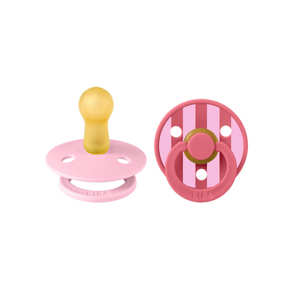 Bibs Fopspeen + 6 maanden STUDIO Pack Block Baby Pink Coral Mix - 2 stuks