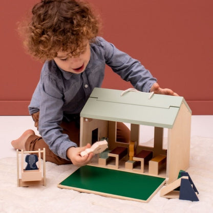 Trixie école en bois avec accessoires animaux