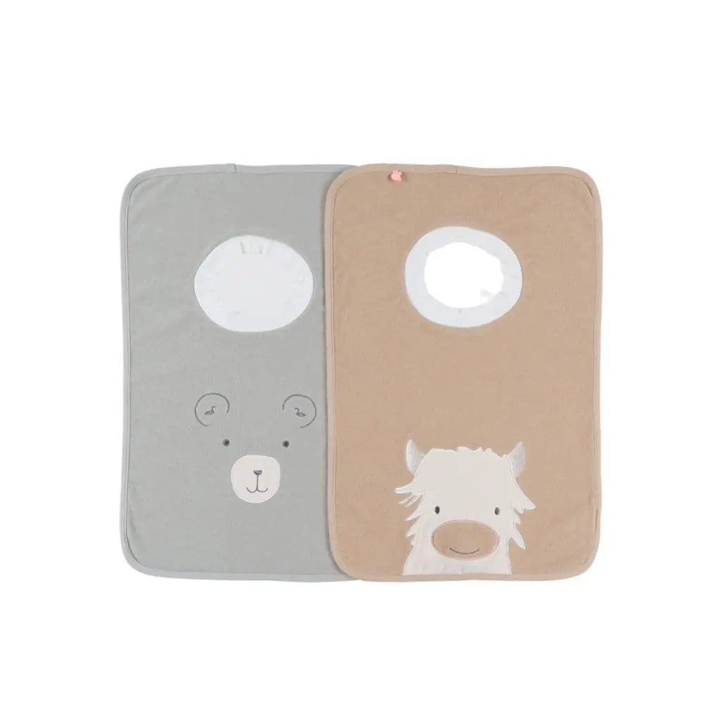 Noukie's Slabbetje Fluffy & Orso - 2 stuks